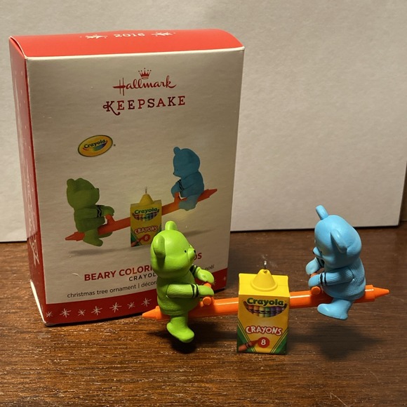 Hallmark Other - 2016 Hallmark Ornament Crayola Beary Colorful Friends Teddy Bears See Saw - CL32